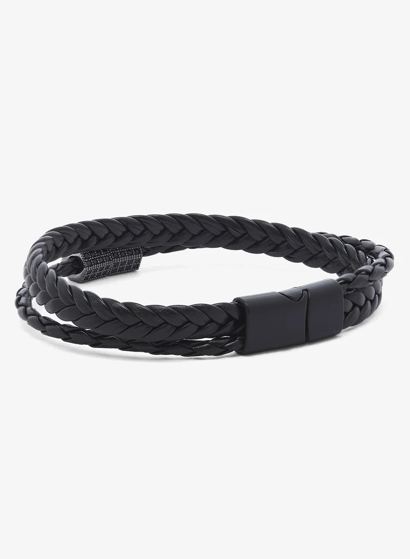 Seventy Five Multi-Layer Braided Leather Bracelet